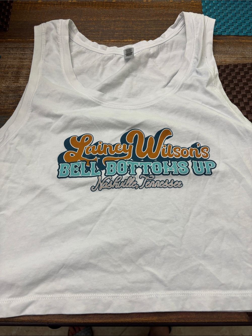 Lainey Wilson White Graphic Tank Top - Bell Bottoms Up